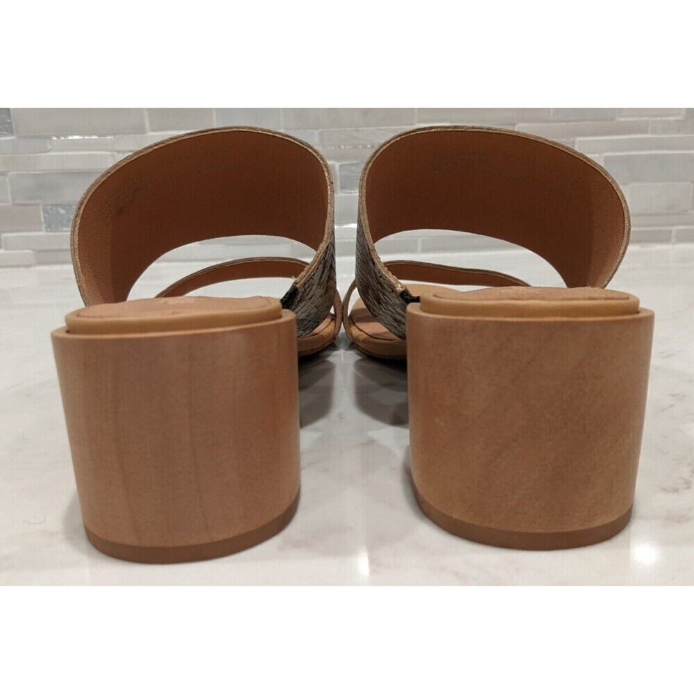 NWOT~Madewell Kiera Mule Sandal Sz 9 Slip On Snake Embossed Leather Block Heel - Picture 6 of 10